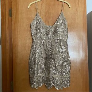 Brand New with Tags! Gold Dress from Tobi Size M